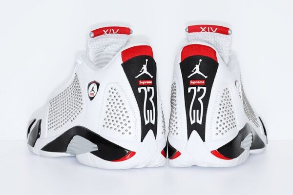 Supreme X Air Jordan 14 White University Red