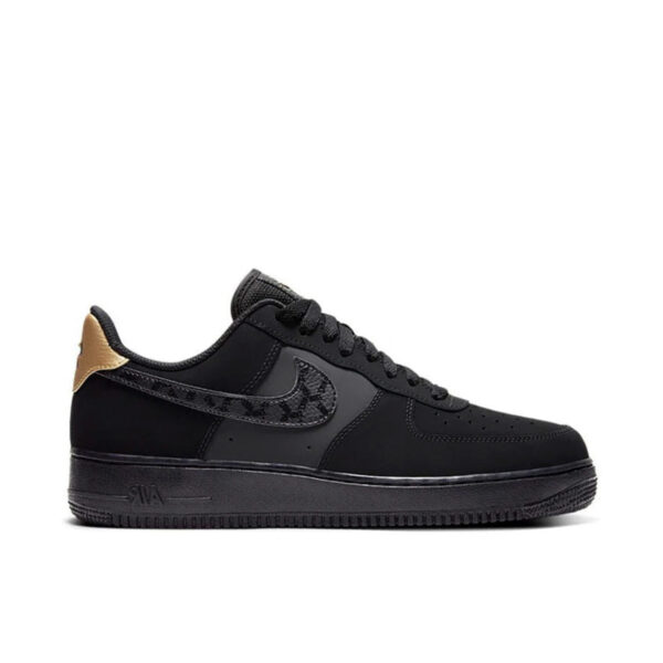 Nike Air Force 1 Black Metallic Gold